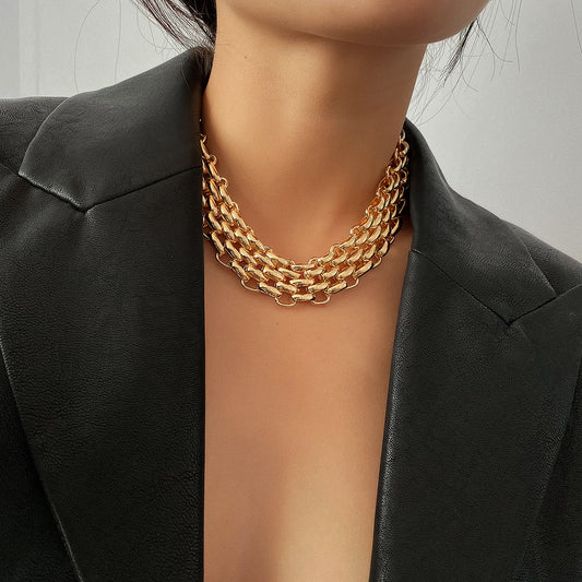 Retro Simple Metal Sweater Chain Necklace For Women
