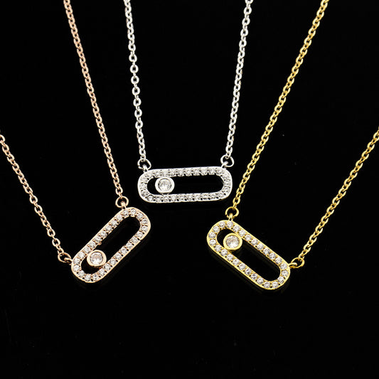 Creative Simple Charming Zircon Necklace Jewelry